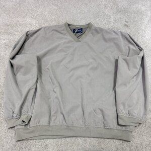 MG Golf Lightweight Jacket Beige Pullover Men's Size 2X Long Sleeve